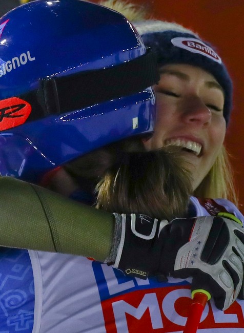 Petra Vlhová a Mikaela Schiffrin