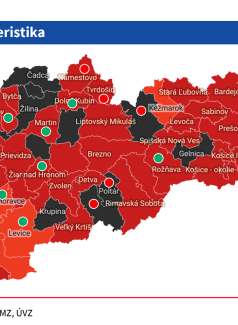 Covid automa - regionálna charakteristika 28. marec