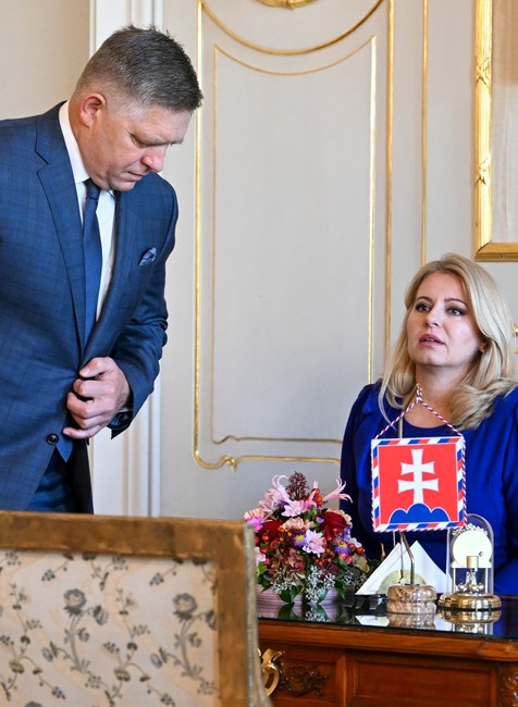 voľbynrsr23 prezidentka Zuzana Čaputová vláda poverenie Robert Fico prijatie (6)