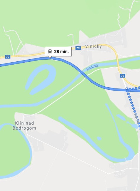Mapa Borša - Streda nad Bodrogom 