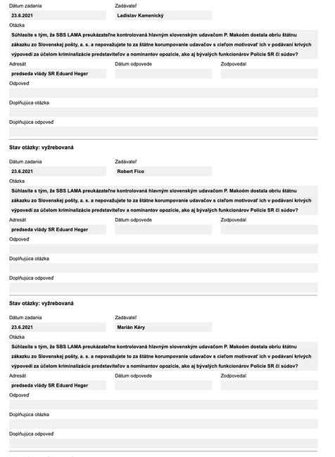Hodina otázok v parlamente