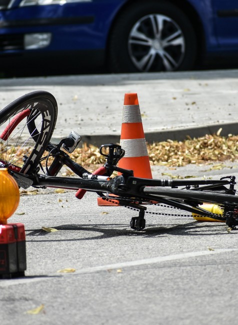 bycikel zrazeného muža