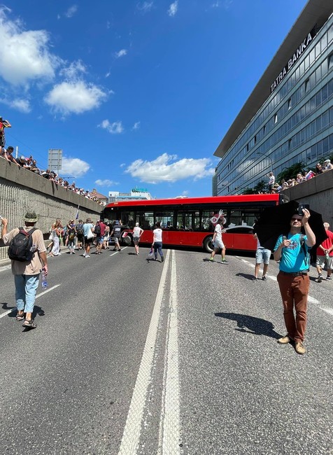 Protest pred Prezidentským palácom