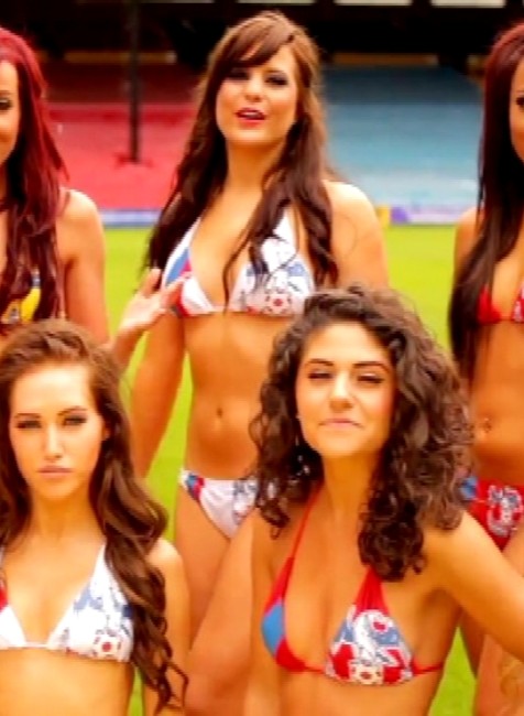 Roztlieskavačky sexi ženy futbalový klub Crystal Palace