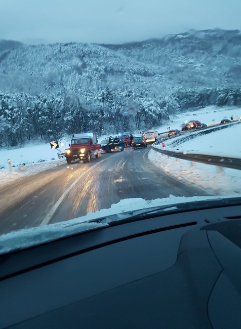 Diaľnica Taliansko - sneh
