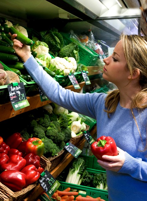 Žena potraviny zelenina ilustračné