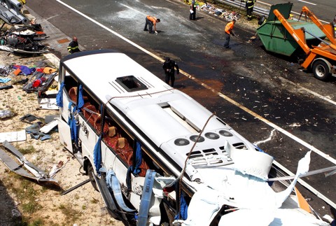 Chorvátsko nehoda český autobus