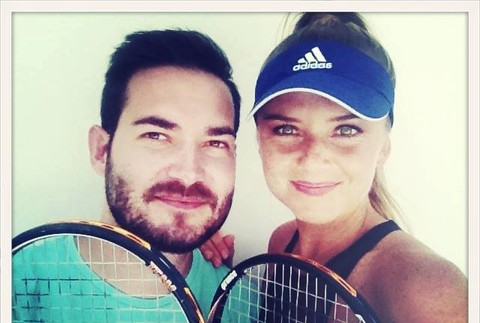 Lukáš Kimlička s Danielou Hantuchovou