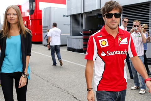 Fernando Alonso Dáša Kapustinova F1 Hockenheim Nemecko