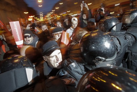 Veľké demonštrácie v Rusku