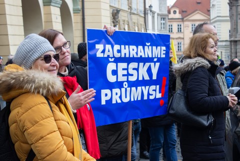 protest štrajk odbory Česko Praha (4)