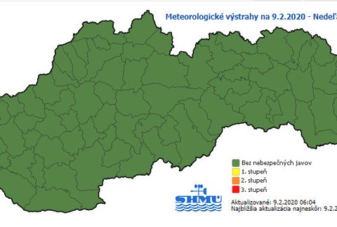 Slovensko sa prebudilo do slnečného rána. Fúkať by mal len slabý vietor