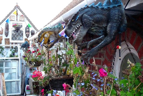 záhrada dinosaurus kvety