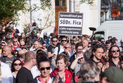 Námestie SNP, protest