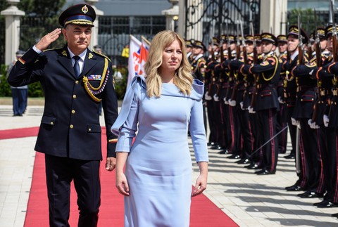 Zuzana Čaputová sa predstavila čestnej stráži 