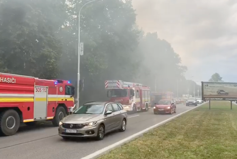 Požiar unimobuniek na Rožňavskej ulici