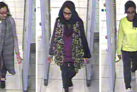 Shamima Begum, Amira Abase a Kadira Sultan pri úteku