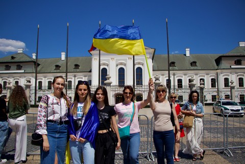 zelenskyj bratislava prezidentsky palac atmosfera ukrajinci