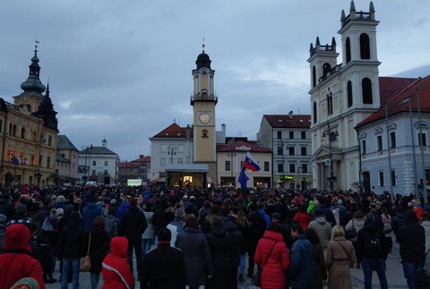 Zhromaždenie Banská Bystrica - Rok po vražde Jána Kuciaka a Martiny Kušnírovej