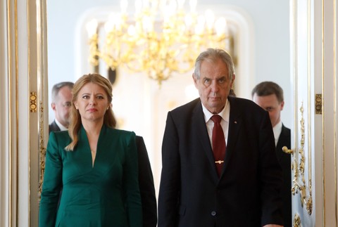 Takto privítali Zuzanu Čaputovú u Miloša Zemana