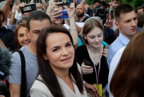 Opozičná kandidátka prezidentských volieb v Bielorusku Svetlana Cichanovská