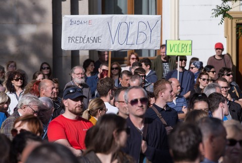 Námestie SNP, protest