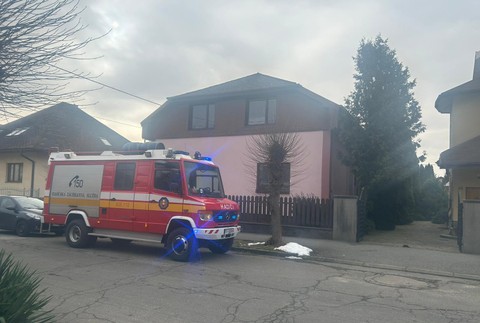 hasičské auto obesená