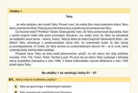 Test zo Slovenského jazyka 2