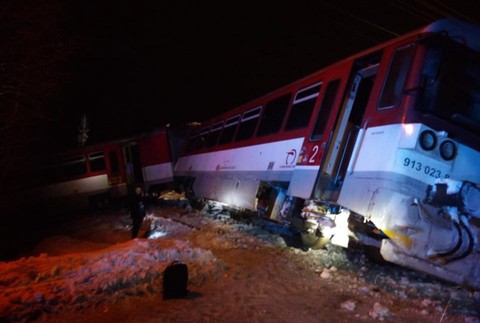 Zrážka vlaku s kamiónom 