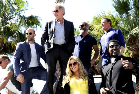 Dolph Lundgren, Jason Statham, Harrison Ford, Mel Gibson, Sylvester Stallone, Wesley Snipes a Ronda Rousey