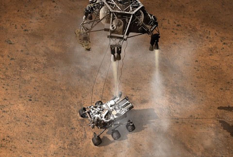 Mars sonda pristávanie Curiosity NASA