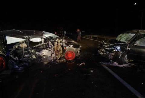 čelná zrážka pri krupine