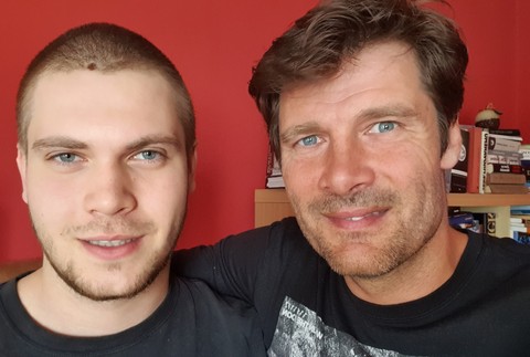 Milo Kráľ so synom