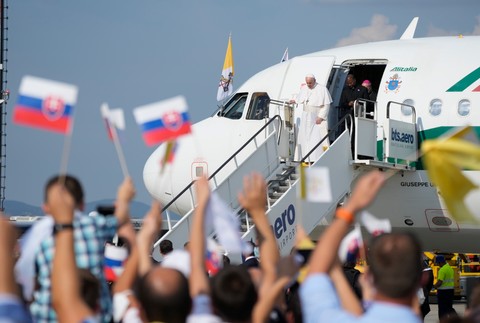 Prílet pápeža Františka