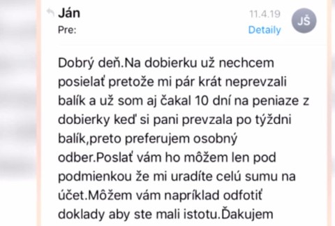 Žena sa stala obeťou podvodníka na inzertnej stránke. 