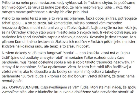 Igor Matovič kritizuje Richarda Sulíka 