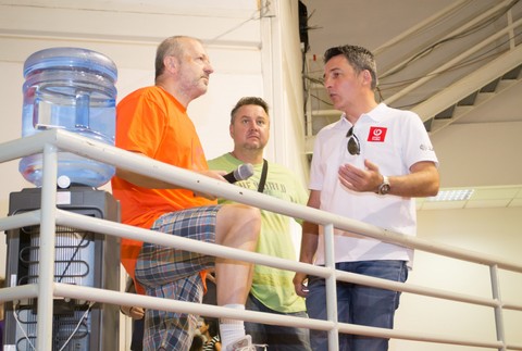 Detská olympiáda v hale Elán 3 - Ivan Husár, Ľuboš Sarnovský