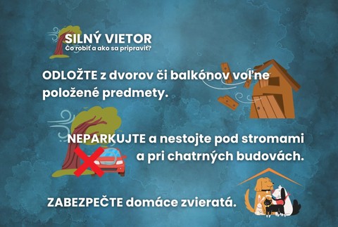 Odporúčanie pri silnom vetre