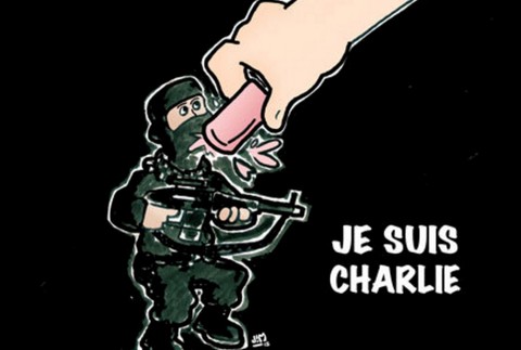 Karikatúra k útoku na parížsku redakciu