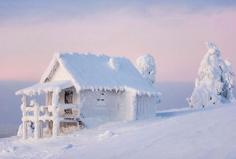 Laponsko, Vianoce, sneh