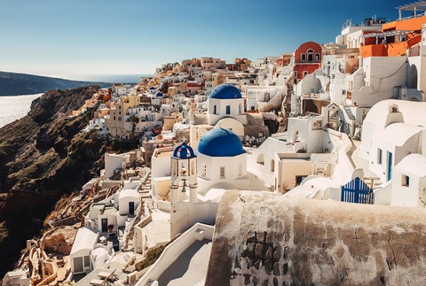 Malebný grécky ostrov Santorini