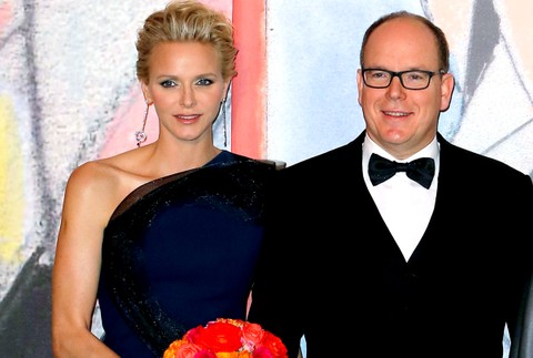 kňažná Charlene a knieža Albert