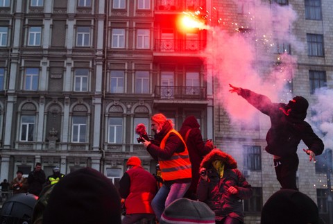 Ukrajina protesty 19. januar 2014 Kyjev3
