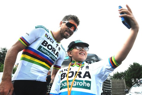 peter Sagan s fanúšikom 
