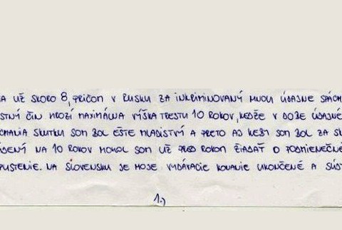 List z väzenia v Leopoldove 3/5