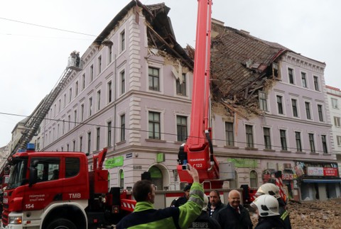 Výbuch domu vo Viedni na MariaHilfer Strasse 3