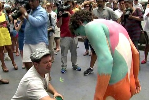 bodypainting New York Time Square 3