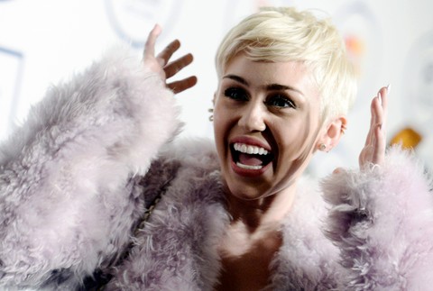 Prekvapená Miley Cyrus