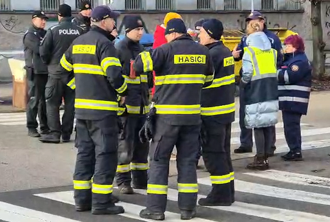 Poplach v centre Žiliny
