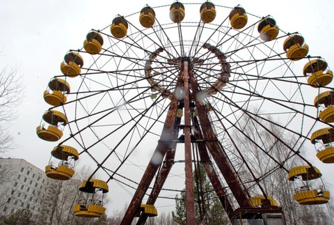 Pripjať ukrajinské mesto Černobyľ zóna chránená nebezpečná